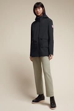 Chamarras Canada Goose Mujer Mexico - Pacifica Chubasquero Negros DY4956218